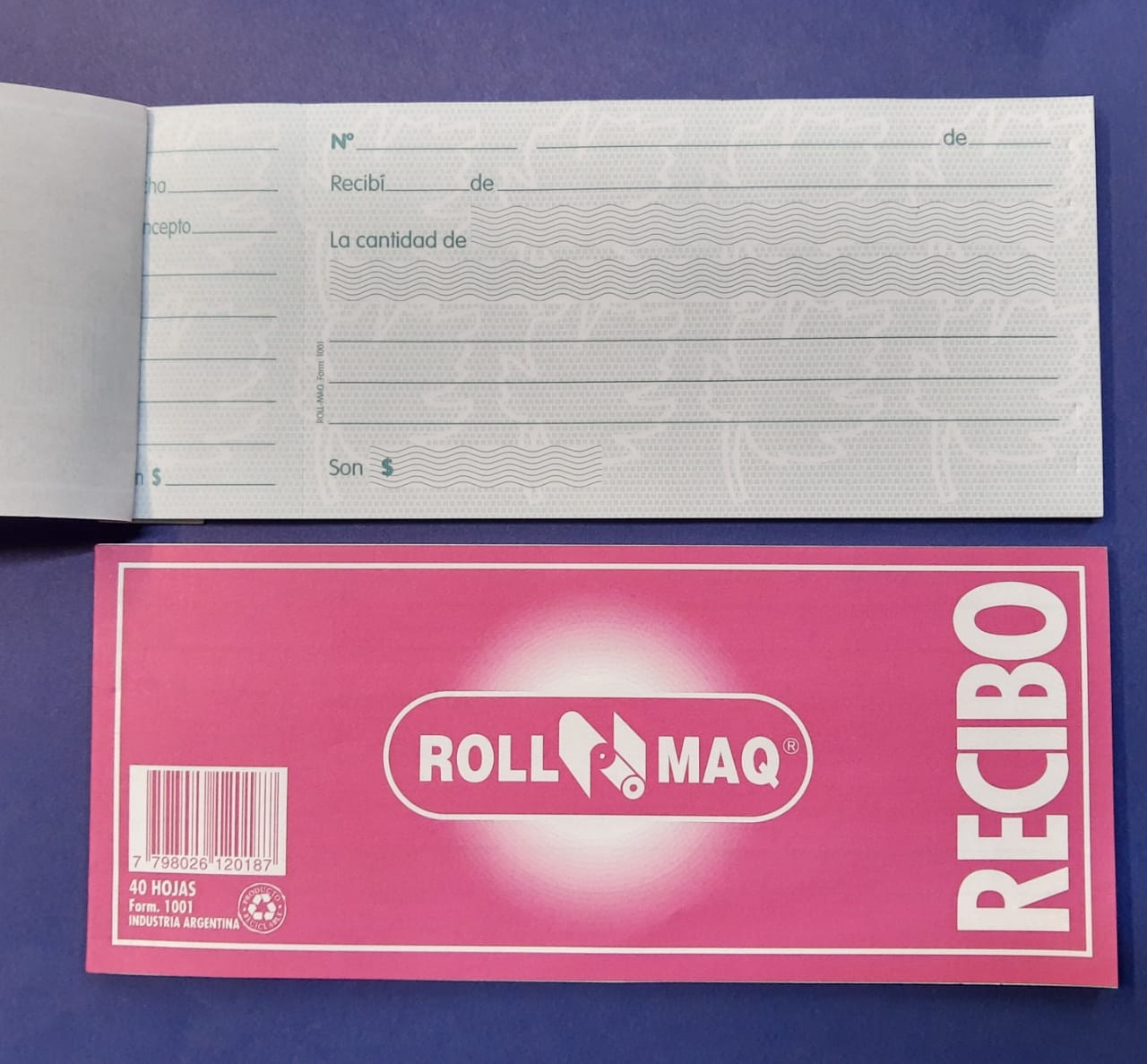 RECIBO 1002 10,5X19/40H ROLL MAQ