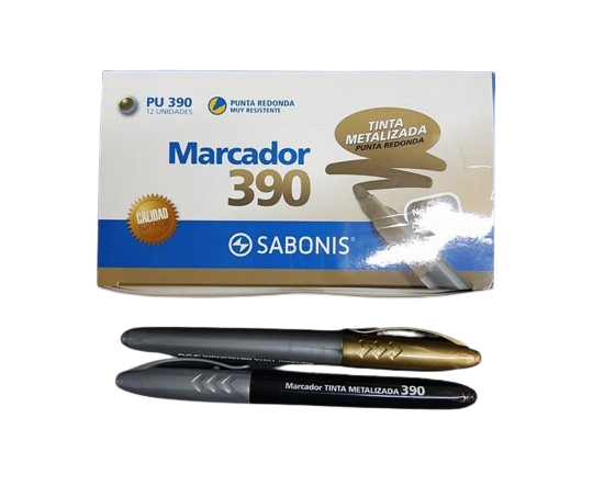 MARC M390 TINTA METALIZADA X12 2 COL SAB