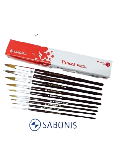 PINCEL REDONDO N°00 X12 SABONIS