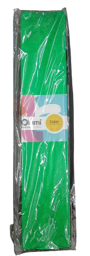 PAPEL CREPE VERDE METALIZADO X5 OLAMI