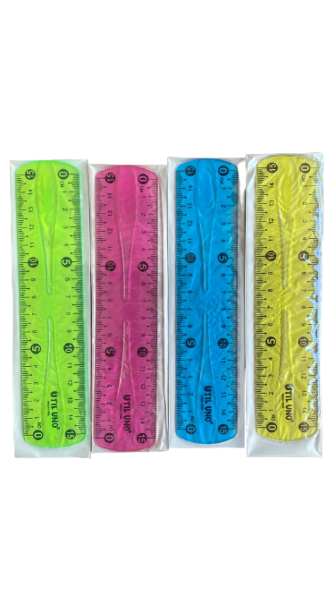 REGLA 15CM FLEXIBLE UTIL-UNO