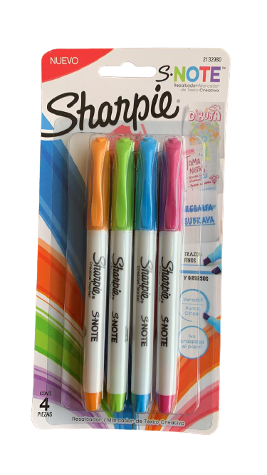 SHARPIE SNOTE CD4 ASSTD X4 BLISTER