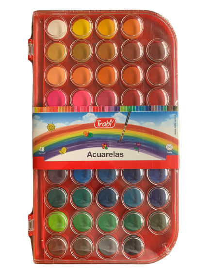 ACUARELA  X48 ESTUCHE RIGIDO TRABI
