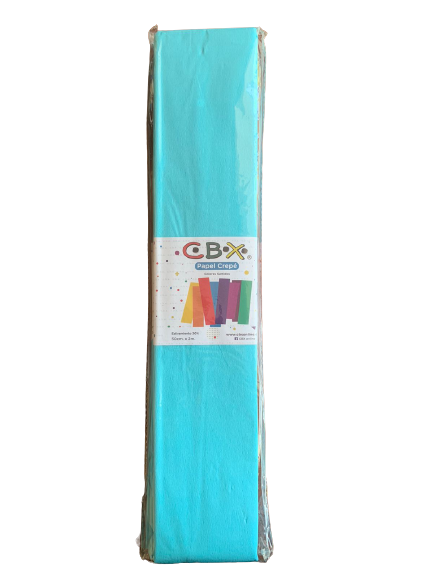 PAPEL CREPE TURQUESA PASTEL X10 CBX