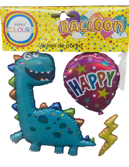 STICKER GLOBO DINO X1 COLOURS