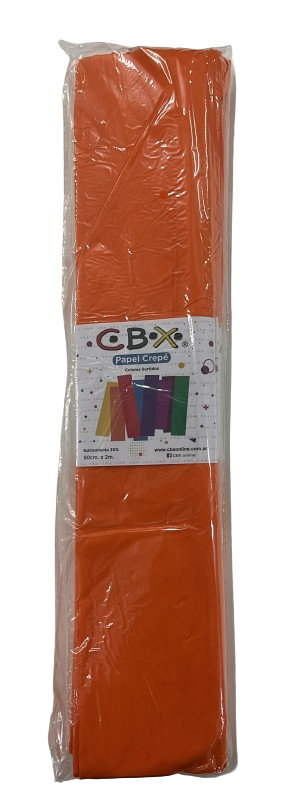 PAPEL CREPE NARANJA  X10 CBX