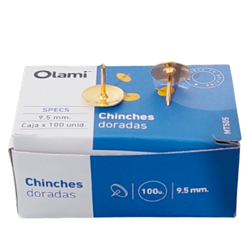 CHINCHE DORADA 9.5MM X100u OLAMI