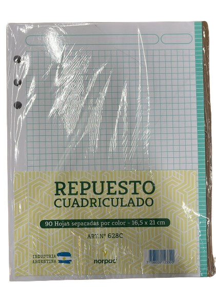 REPUESTO 628 16,5X21 CUADRO 90HJ 6 PERFO