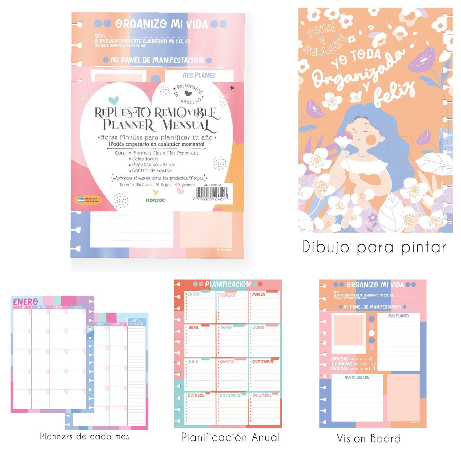 REP A5 691PM  REMOVIBLE PLANNER MENSUAL