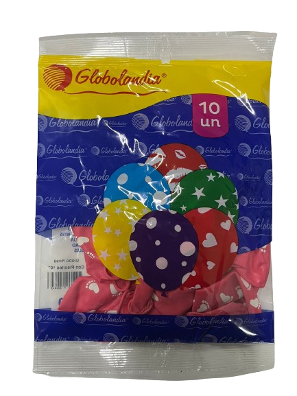 GLOBO PATITAS ROSA 10'' X10