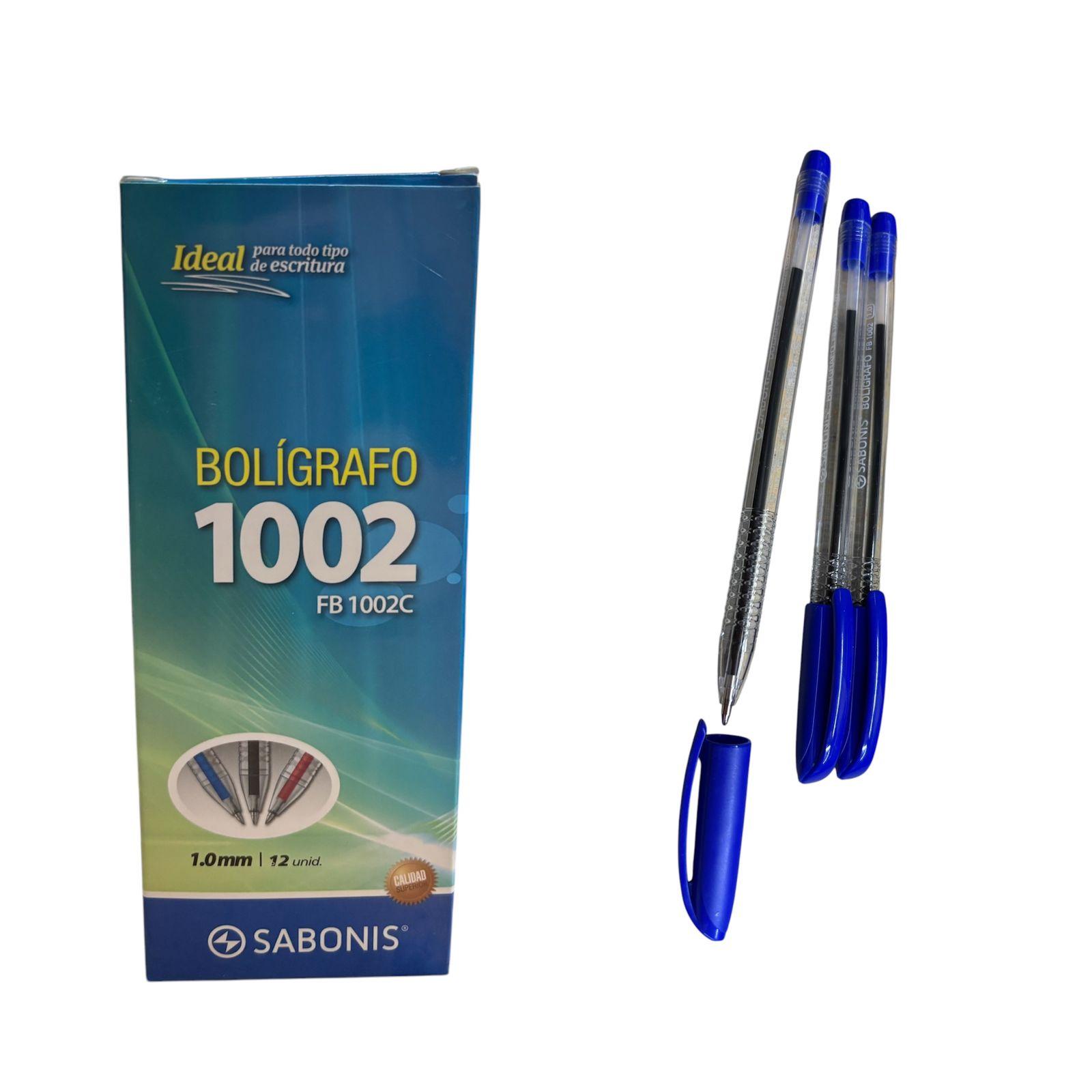 BOLIGRAFO 1002C AZUL X12 SABONIS