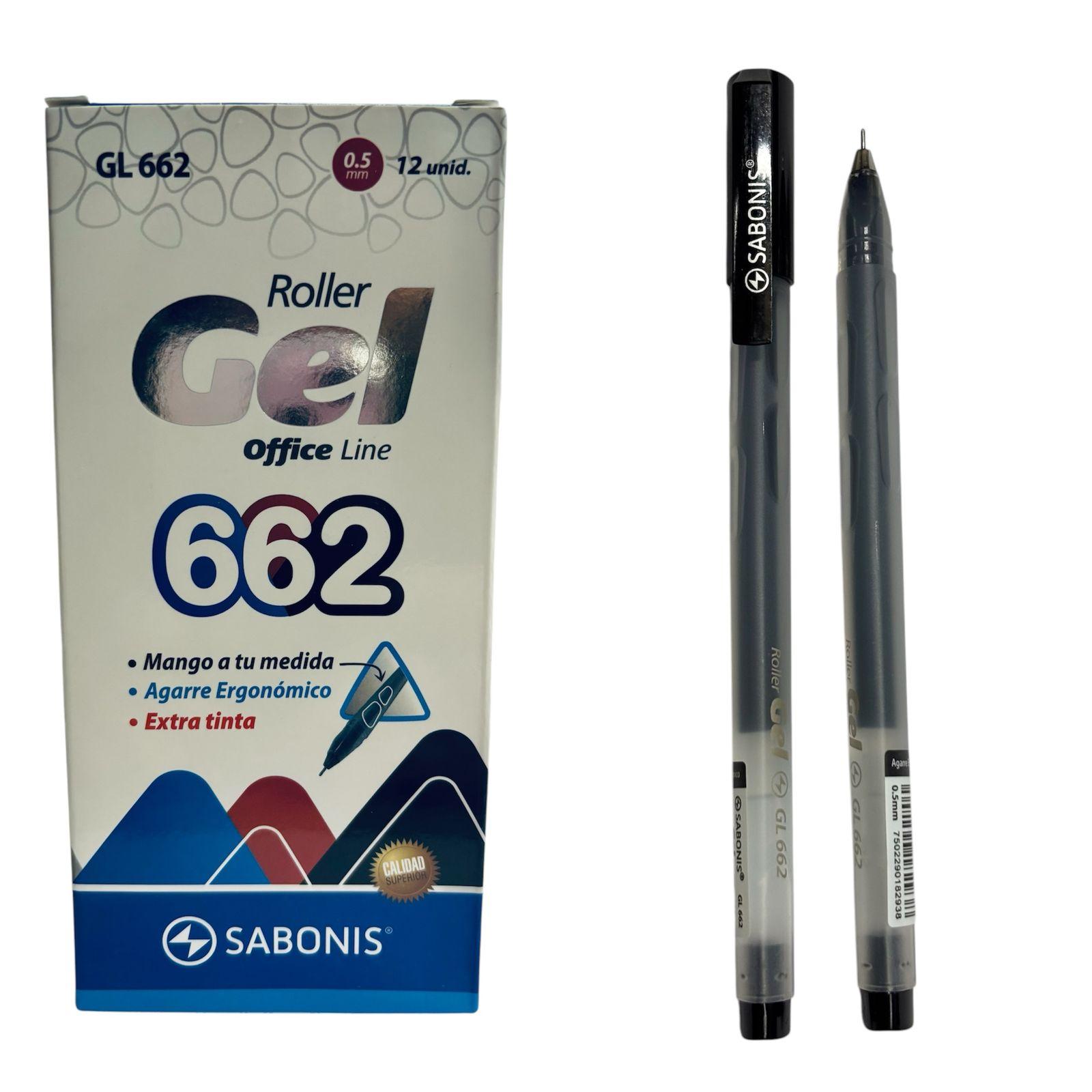 GEL 662 NEGRO ROLLER 0.5 SABONIS X12