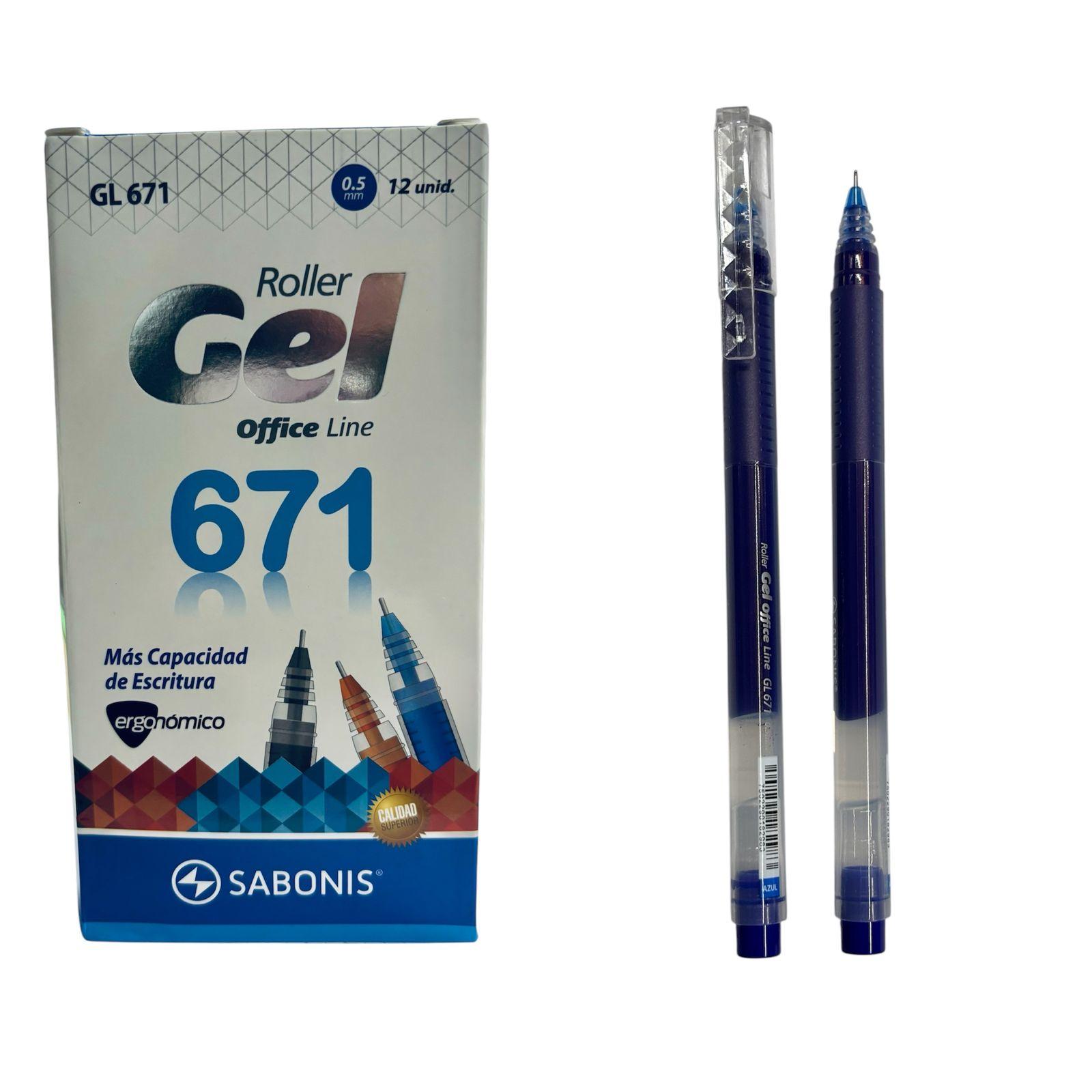 GEL 671 AZUL ROLLER 0.5 SABONIS X12