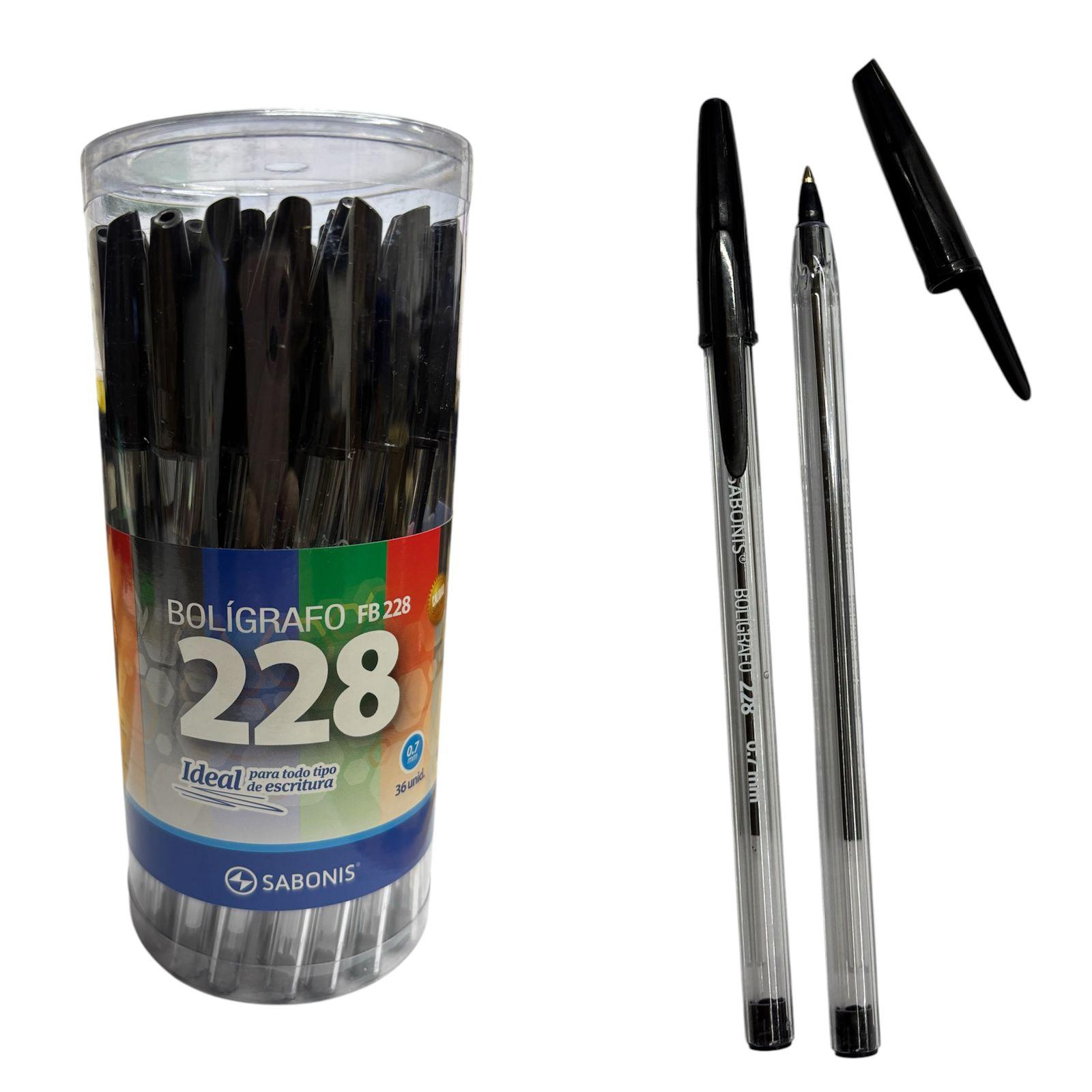 BOLIGRAFO 0.7 FB 228 NEGRO X36 SABONIS