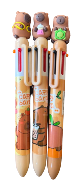 BOLIGRAFO X6 COLORES CAPYBARA