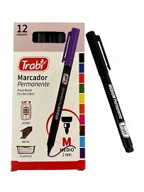 MARCADOR PERMANENTE X12 PTA. MED TRABI