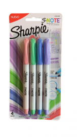 SHARPIE SNOTE CD4 PASTEL X4 BLISTER