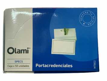 PORTACREDENCIAL 6X9CM CAJA X50U OLAMI