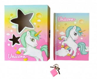 DIARIO INTIMO UNICORNIO A6 RAYADO 600122