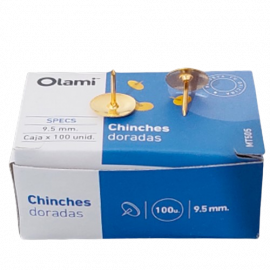 CHINCHE DORADA 9.5MM X100u OLAMI