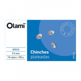 CHINCHE PLATEADA 9.5MM X100u OLAMI