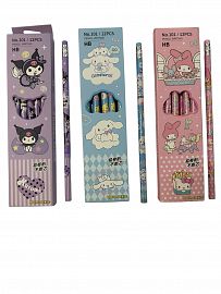 LAPIZ KUROMI KITTY MELODY X12