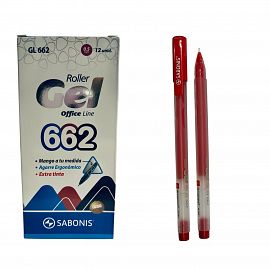 GEL 662 ROJO ROLLER 0.5 SABONIS X12