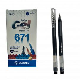 GEL 671 NEGRO ROLLER 0.5 SABONIS X12