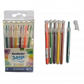 RESALTADOR 345P PASTEL X6 COL. SABONIS