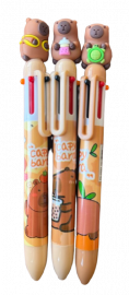 BOLIGRAFO X6 COLORES CAPYBARA